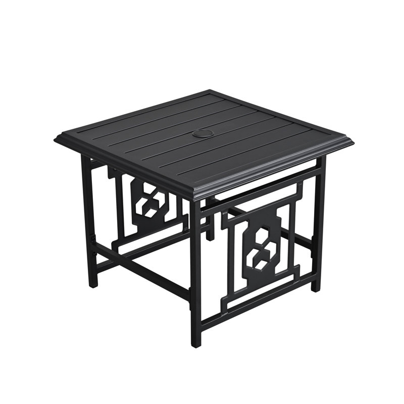 Table de patio pour l'extérieur avec trou pour parasol 22,8 po