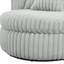 Fauteuil ultra large en forme de cordon, rotation à 360 degrés, siège à ressorts hélicoïdaux, 23 po Profondeur de l'assise Chaise confortable avec base pivotante, entièrement assemblée,