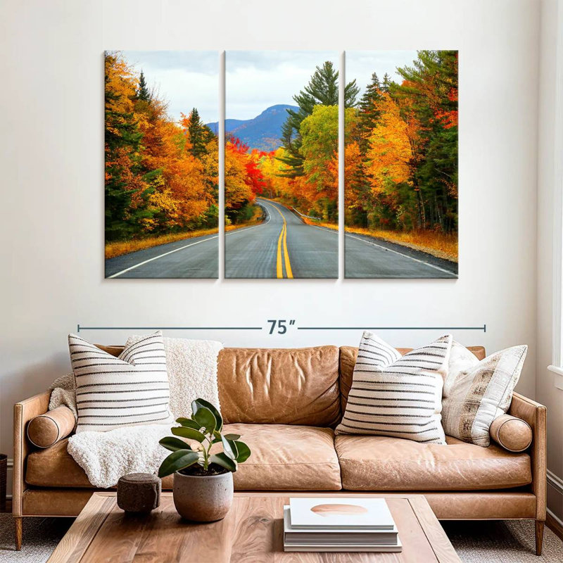 Mehar, New Hampshire, route d'automne, H 42 po x l 65 po
