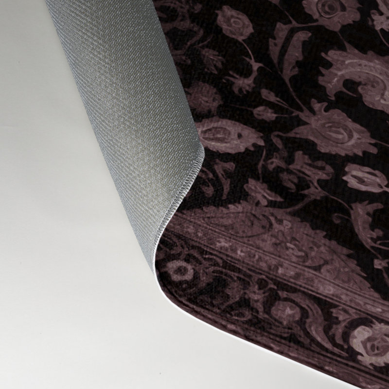 Tapis noir intérieur et extérieur Tabriz, Rectangle 9 pi x 12 pi