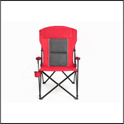 Fauteuil de jardin robuste à haut dossier 250LBS, chaise pliante portative avec porte-gobelet