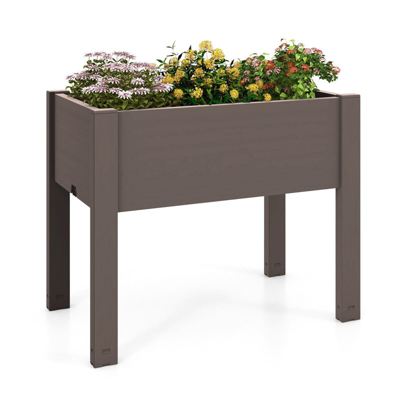 Carreira Elevated Planter, Brown