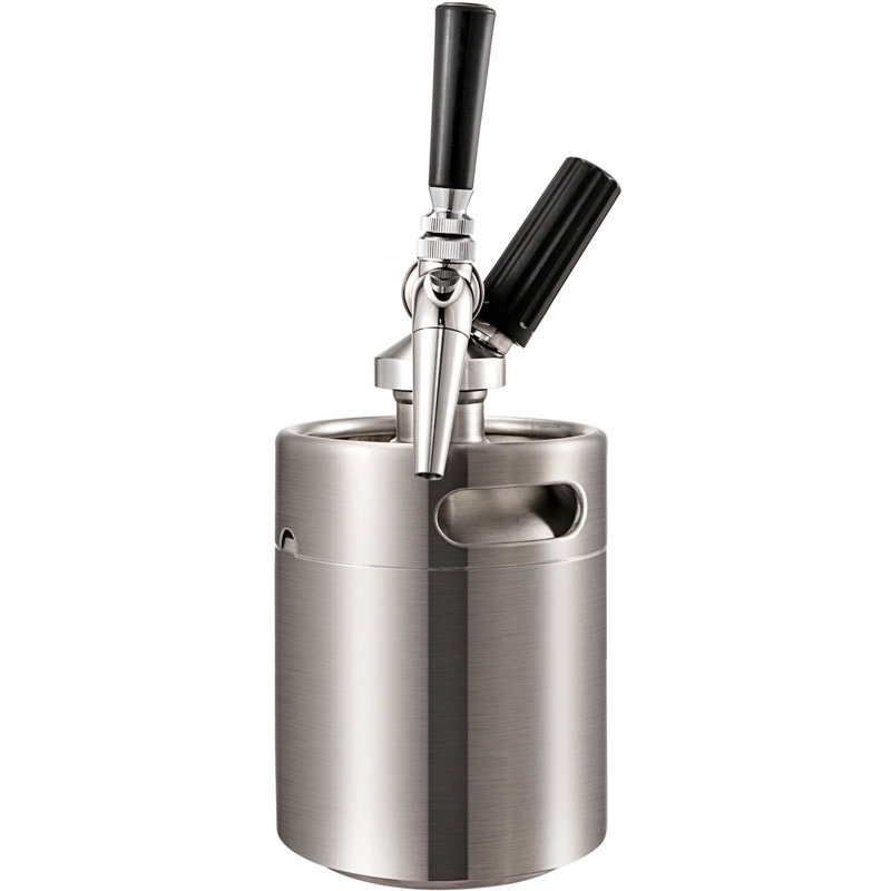VEVOR 2L Nitro Coffee Maker Stainless Cold Brew Keg Portable Coffee Dispenser Keg Nitro Drink Maker