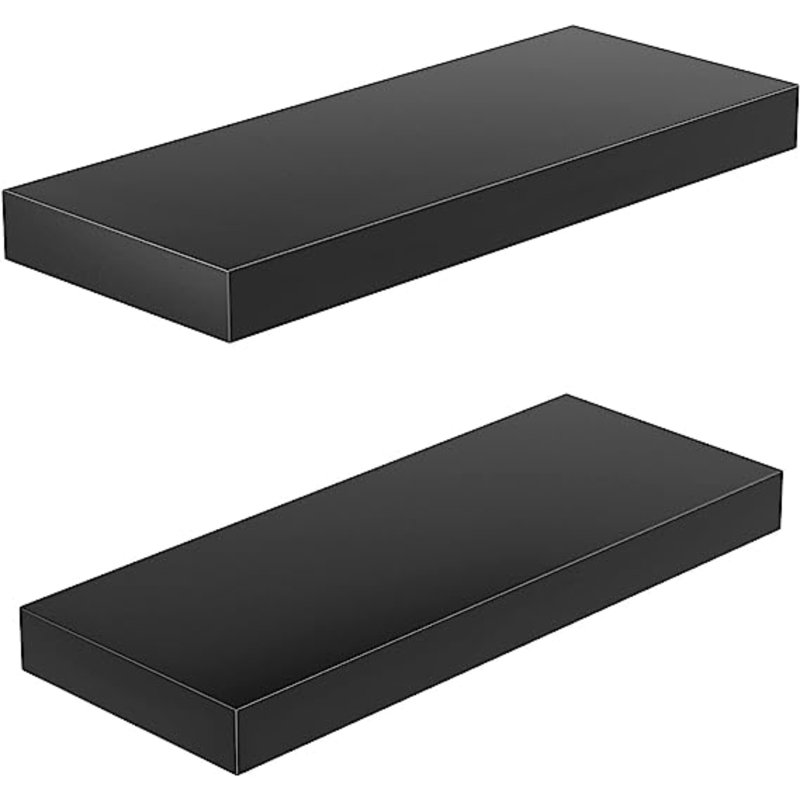 2 Piece Floating Shelf, Black