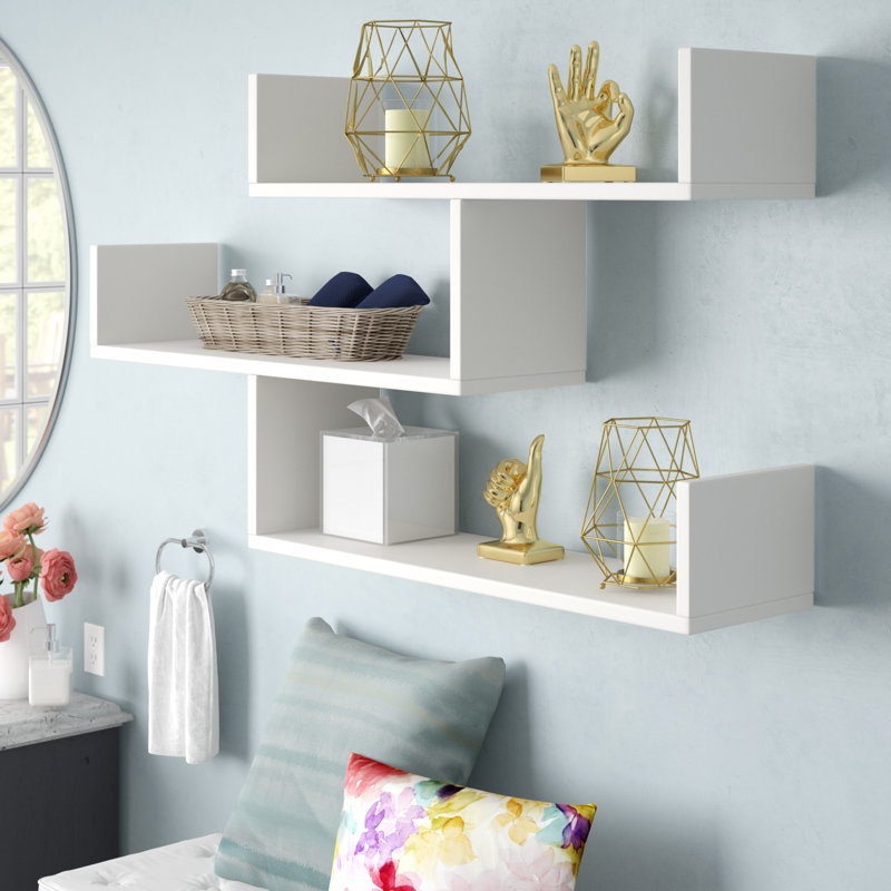 Ramage 3 Piece Floating Shelf, White