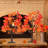 Fall Decorations For Home, 2 Pack 24”/2FT Lighted Fall Maple Leaves Tree With Warm White Leds Autumn Decor, Pumpkin Lampshade, Pine Cone, Acorn Ornaments Battery Powered Timer For Thanksgiving