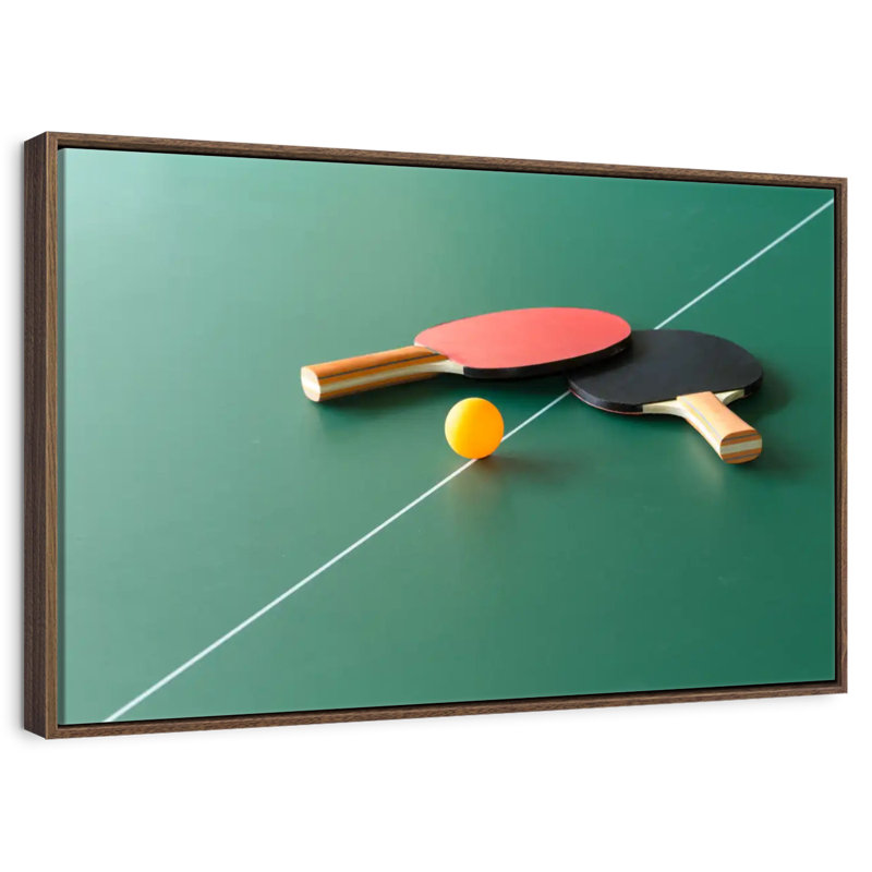 Pingpong Gear Set, Floating Frame Walnut, 31" X 21"