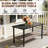 Outdoor Patio Rectangular Coffee Table with Two-Tier Design and Durable Steel Frame-479024836