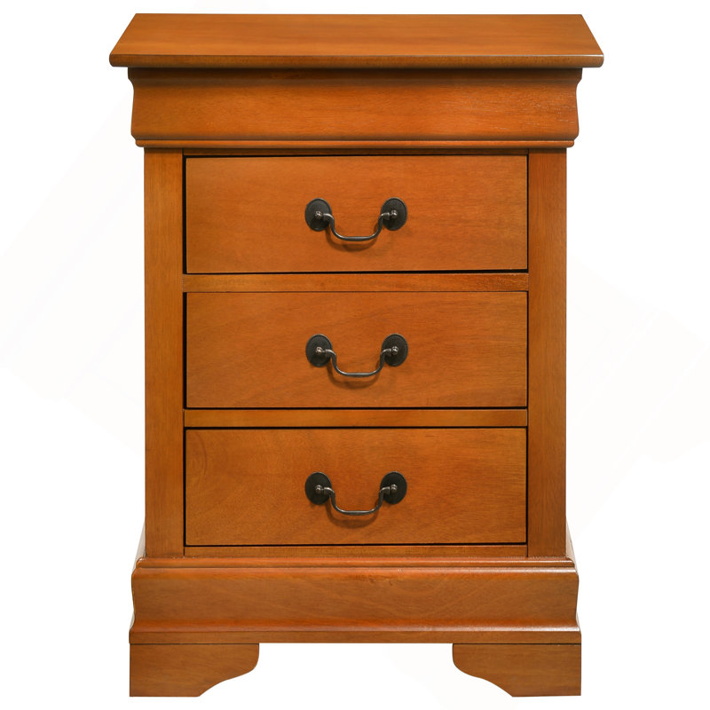 Elegant Oak Finished Nightstand, Oak