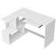 L-Shaped Computer Desk with Keyboard Tray and Storage Shelves, Corner Writing Desk for Home Office or Study, White Wood Effect