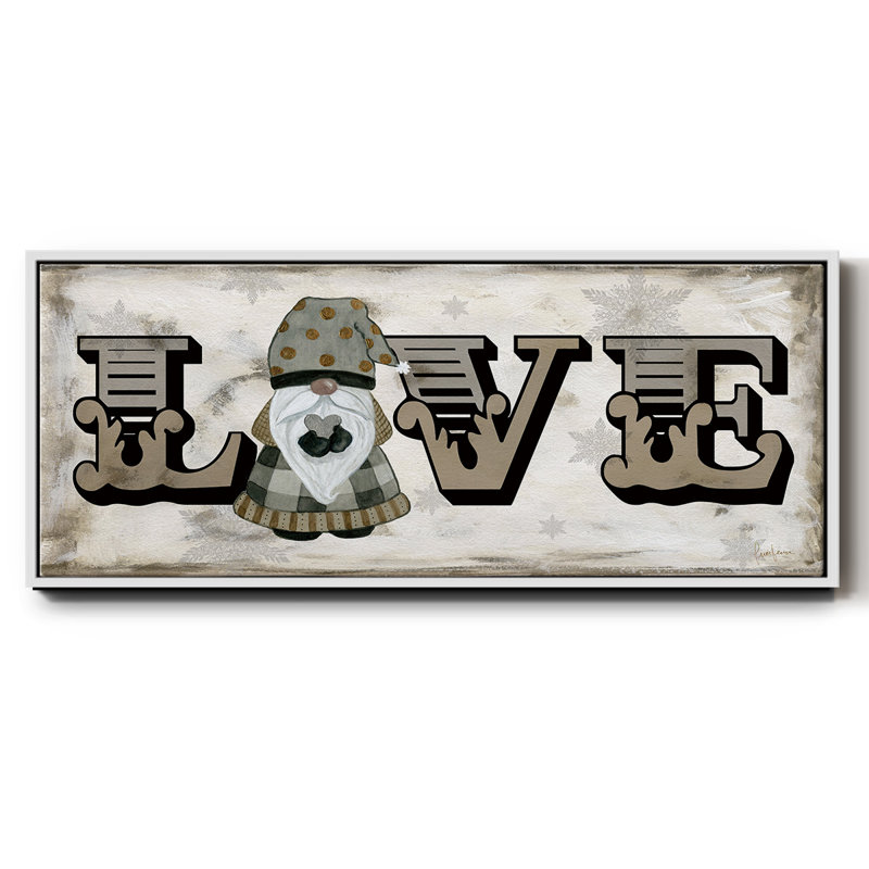 «Winter Wonderland Friend Love», toile encadrée, H 8 po x l 20 po