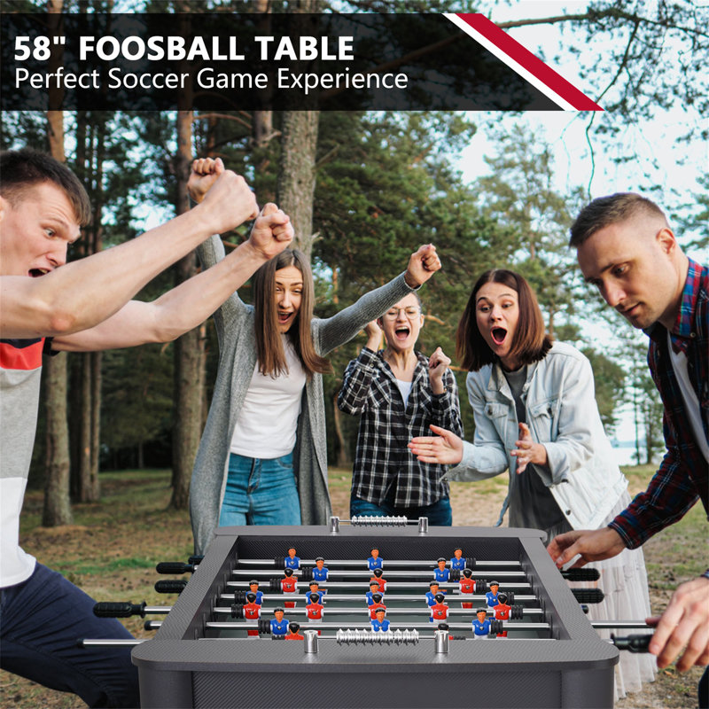 Table de babyfoot L 58 po avec tiges télescopiques RayChee