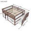 Lit de rangement avec cadre en bois aggloméré, chambre d'enfant moderne peu encombrante