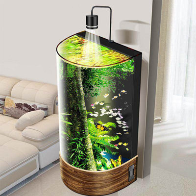 Réservoir d'aquarium moderne en bois manufacturé 50 à 63 gallons Eco