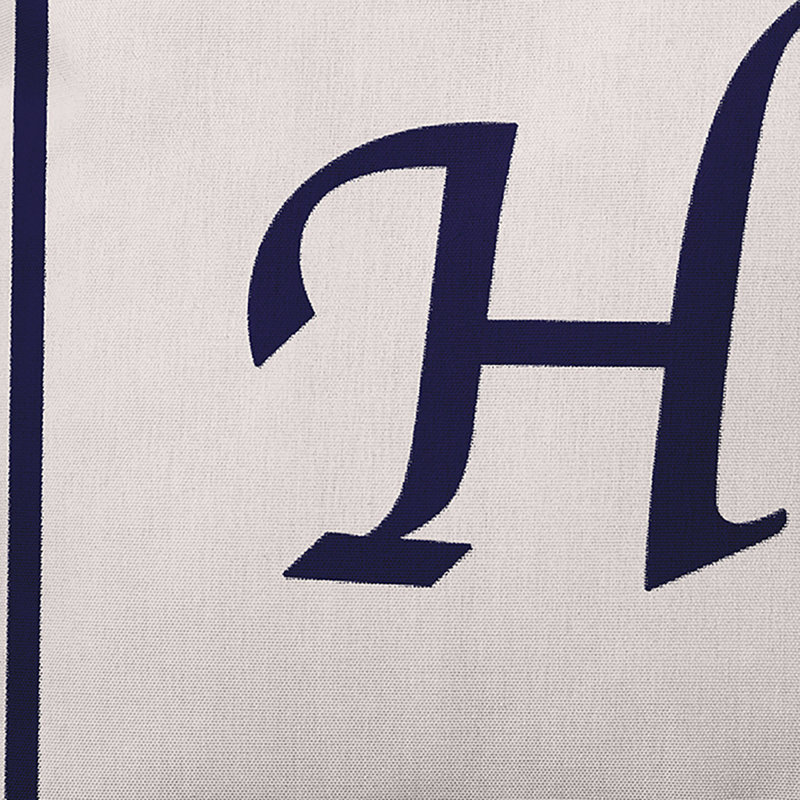 Reversible Throw Pillow, 26"x26", Navy Blue/White, H