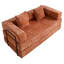 Canapé-lit convertible au sol avec dossier coussiné et accoudoirs - Futon-lit pliable-133259059
