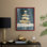 «Christmas Holiday Art CXCV III», reproduction d'art encadrée - bois massif