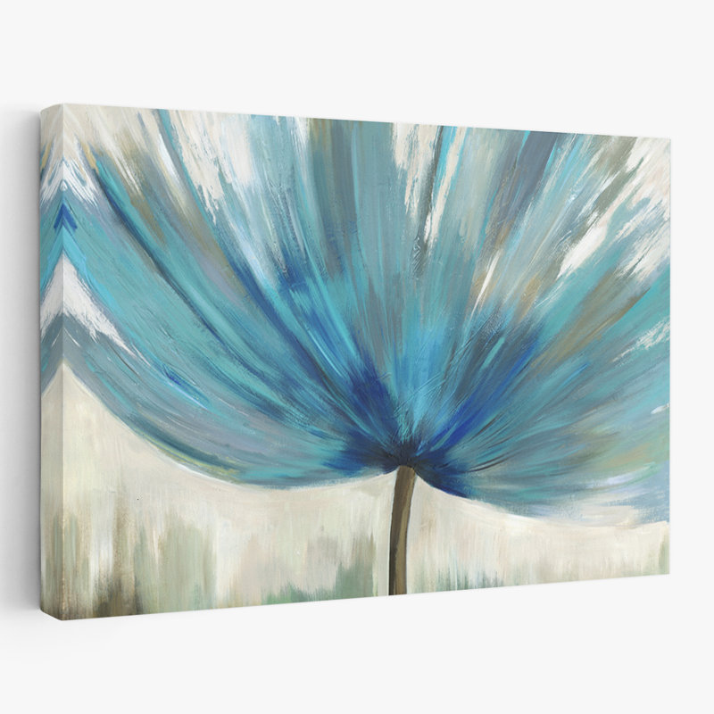 Plantes, fleurs, abstrait, petits pétales, art mural, H 16 po x l 24 po