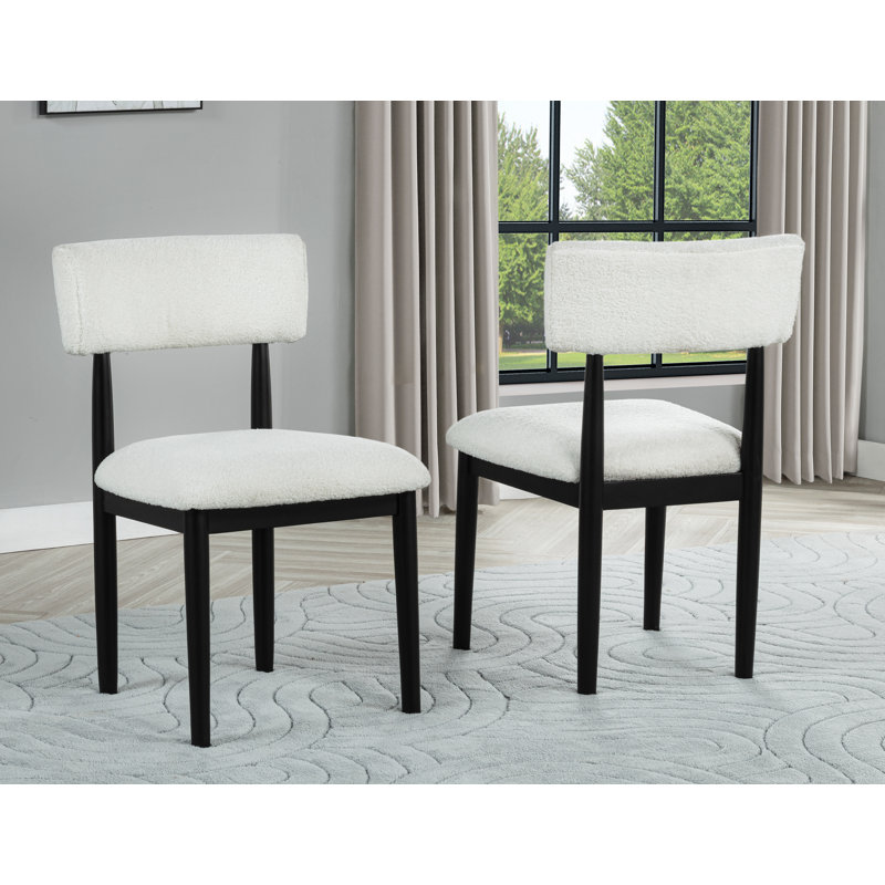 Chaise d'appoint rembourrée 2 pièces Erskine (noire) , Noir