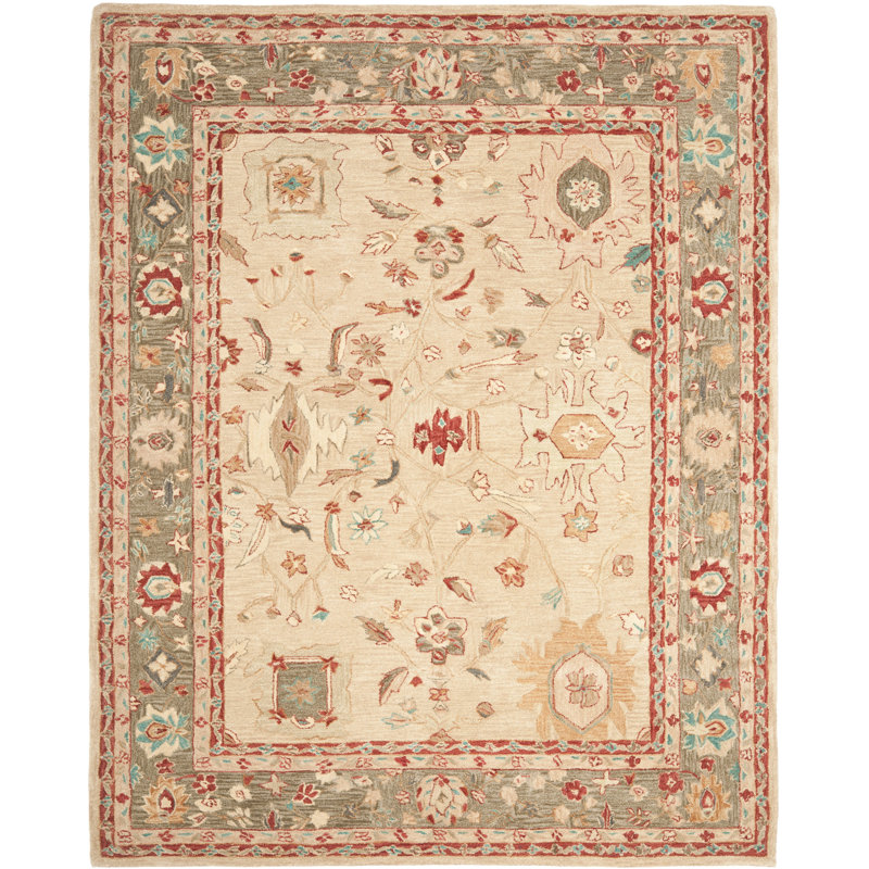 Tingley Hand Tufted Wool Pile Oriental Rug, Rectangle 9' x 12'