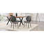 Ensemble de 4 chaises de salle à manger confortables en métal Pu