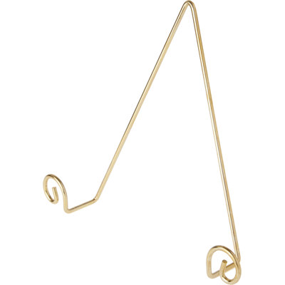 Porte-assiettes à fixation murale Mercer41 doré, H 10 po x l 10,5 po x P 2 po (pour assiettes de 10 po à 14 po), paquet de 3