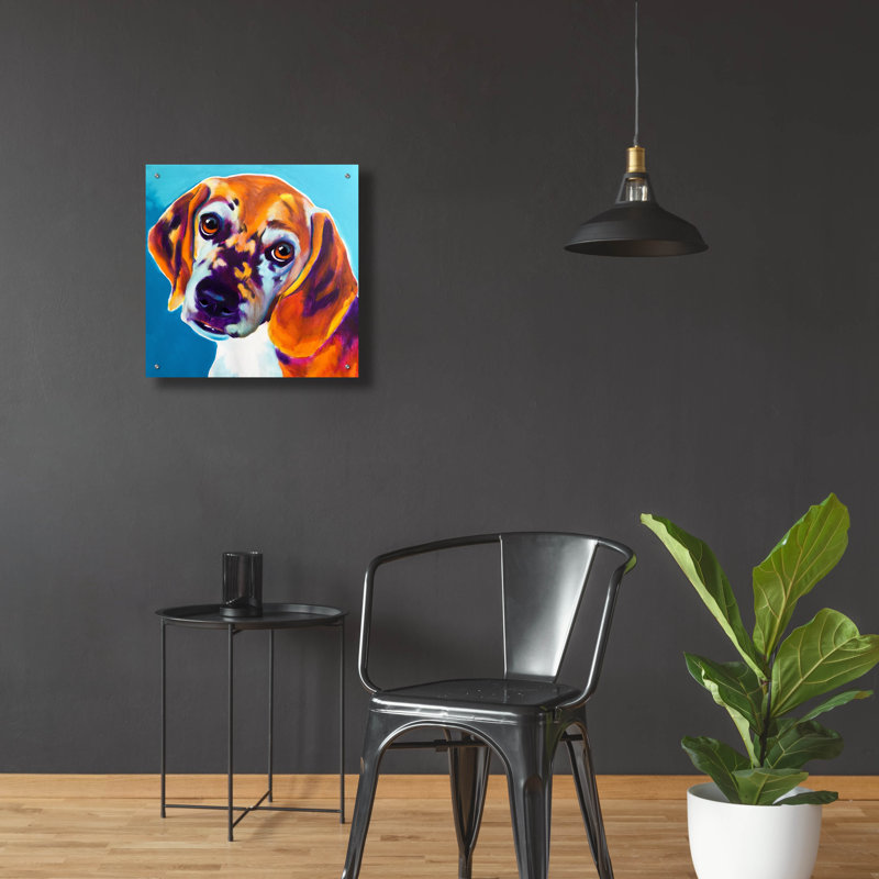 "Beagle Bj" par Dawg Painter, H 24 po x l 24 po