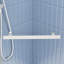 - Pivot de porte de douche anglaise - 1/4 po en verre trempé blanc mat 34,75 po x système de fuite - stabilité de l'enceinte
