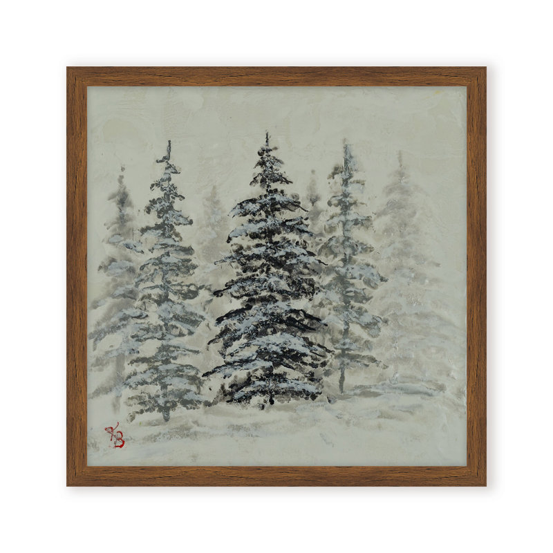 Nature Inspired "Serene Grove" Canvas Wall Art By , 12" H x 12" W, Framed Canvas, Brown