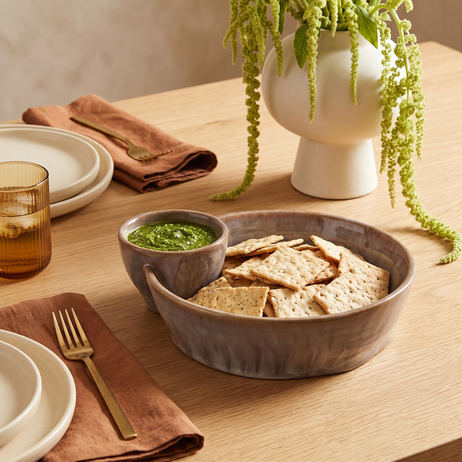 Aamirah Novelty Stone Chips And Dip Platter