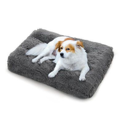 Pet Bed Fluffy Plush Faux Fur Cat Dog Bed Rectangle Pet Seat Cushion Soft Sleeping Pad -  Tucker Murphy Petâ¢, 5DF00E317C51438AB668CDB23BE41980