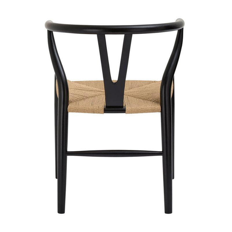 Chaise Elara, Noir, naturel