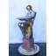 Rare figurine féminine et piédestal art déco de collection Nifao 20 po x 16 po x H 48 po
