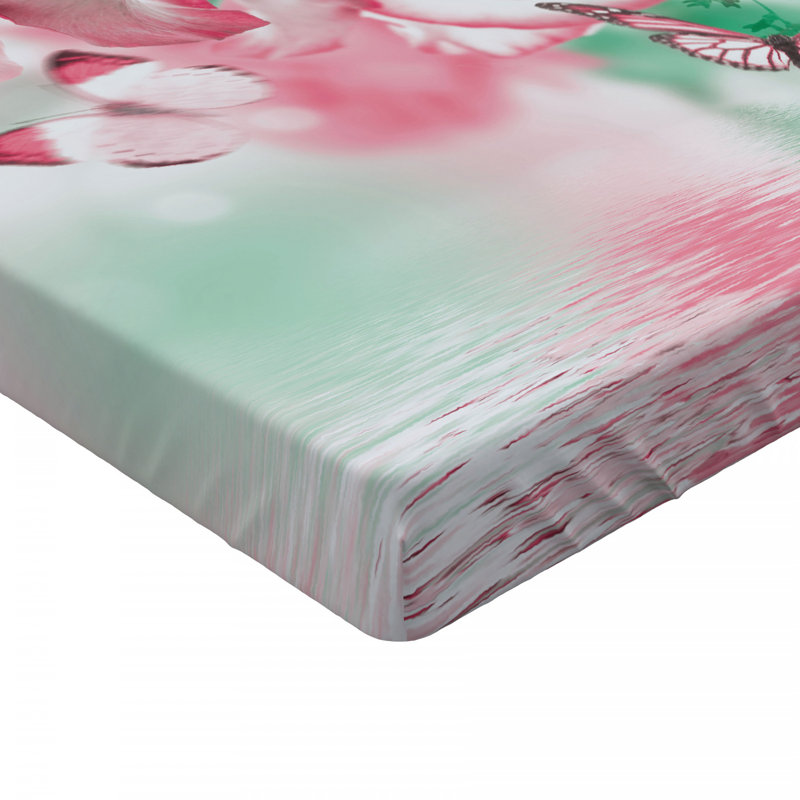 Microfiber Floral Fitted Sheet, Full Fitted Sheet