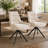 Morden Simple Upholstered 360° Swivel Solid Color Chenille Dining Chair-1500670427