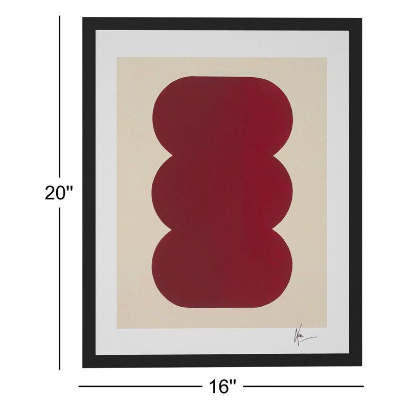 Keyhole 1 Painting by Lee Lessem, Black Framed, 20" H x 16" W x 1.25" D