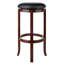 Swivel Upholstered Counter Stool with Solid Wood Frame-1001723761