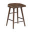 Ensemble de table de salle à manger à hauteur de comptoir brun 7 pièces avec repose-pieds en métal et 6 tabourets-540133146
