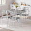 Ensemble table et chaises de salle à manger pour 4 personnes, table de cuisine en bois avec chaises rembourrées-1403520998
