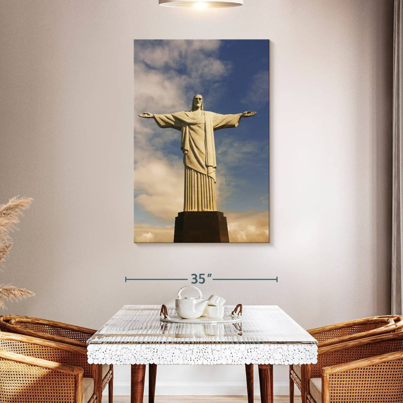 Statue du Christ Rédempteur, Aime, Brésil, H 48 po x l 32 po