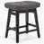 Gray Faux Leather Seat/Black Frame