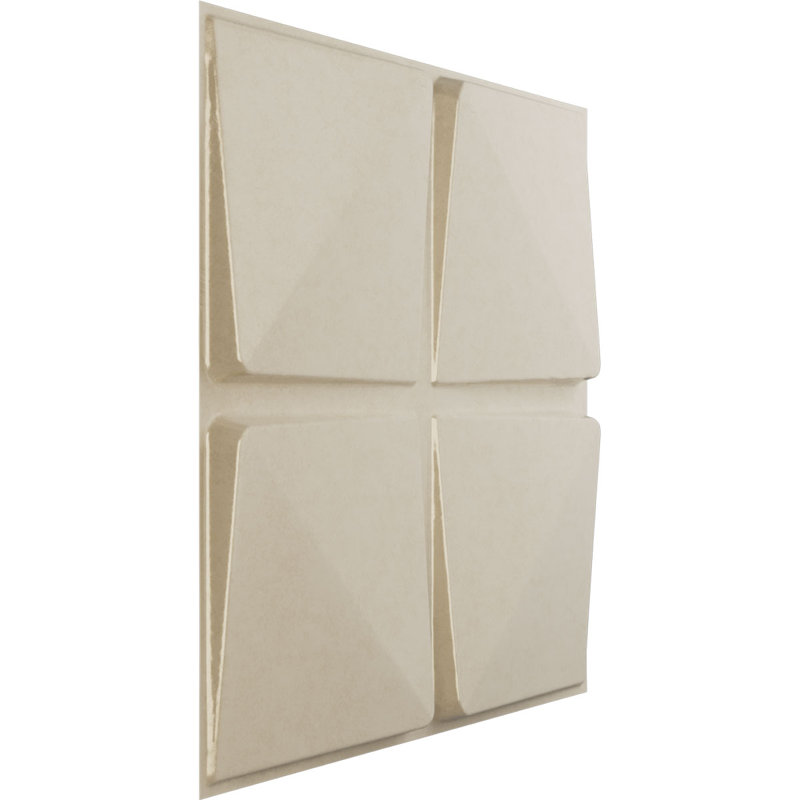 19 5/8"W x 19 5/8"H Edinburgh EnduraWall Decorative 3D Wall Panel, Textured Metallic (Covers 2.67 Sq. Ft.), Pearl Mist