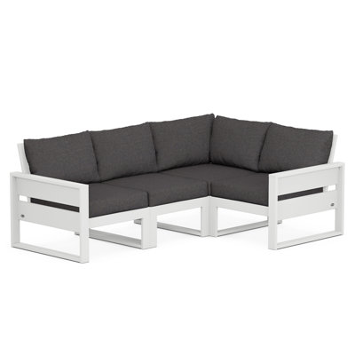 Ensemble de conversation d'extérieur pour 3 personnes avec coussins POLYWOOD Eastport