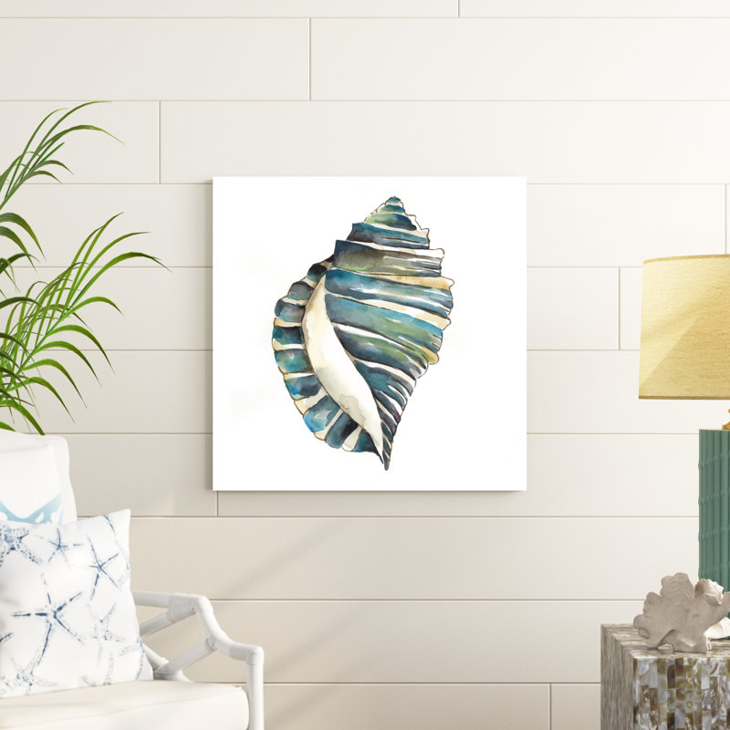 «Aquarelle Shells I» par Chariklia Zarris, reproduction d'art sur toile, H 30 po x l 30 po, Toile tendue