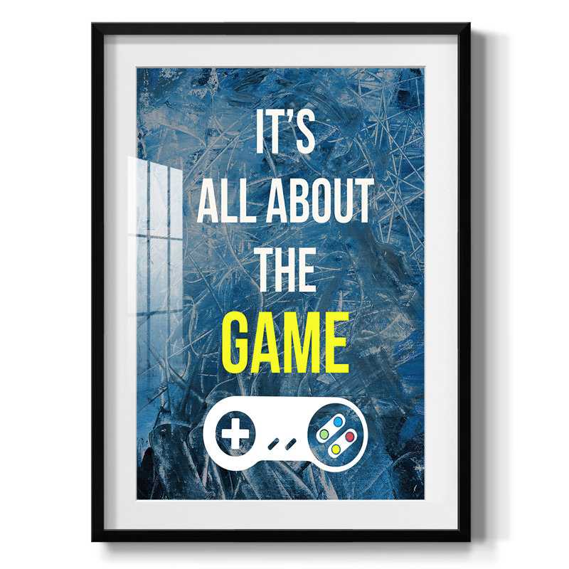 Gamer at Play IV - Impression encadrée, H 25,5 po x l 17,5 po, Noir