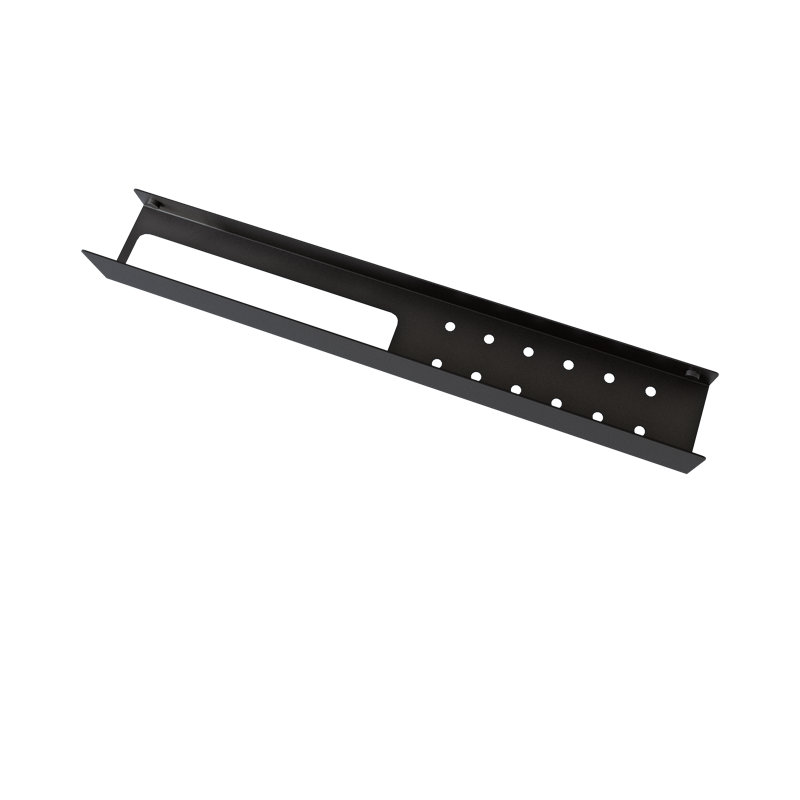 LAVANDA Metal Floating Shelf with Towel Bar, Black, 8cm H x 60cm W x 6cm D