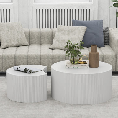 Ensemble de 2 tables basses gigognes rondes Fronnie
