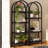 70" Modern Farmhouse Bookcase with Metal Frame-1696588442