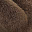 Chaise d'appoint en fausse fourrure brune Mina-2084365406