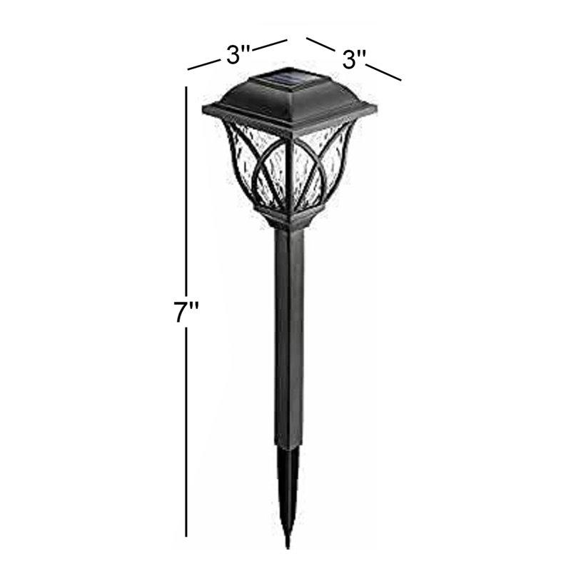 Satin Black Solar Powered Integrated LED Pathway Light Kit Pack